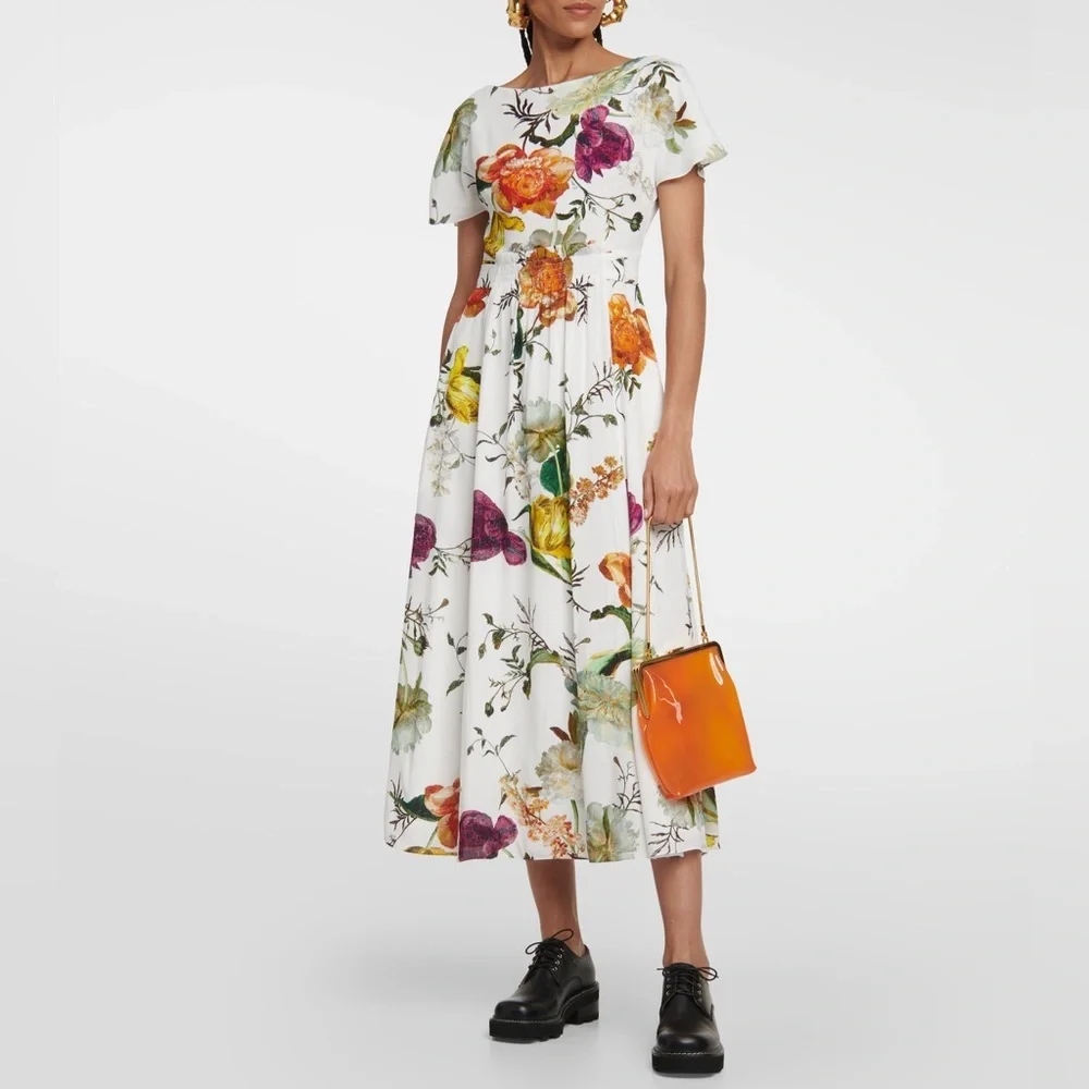 ERDEM Brealey Bouquet Pattern Fraser Dress, New, Size US4, UK8 - Picture 4 of 15